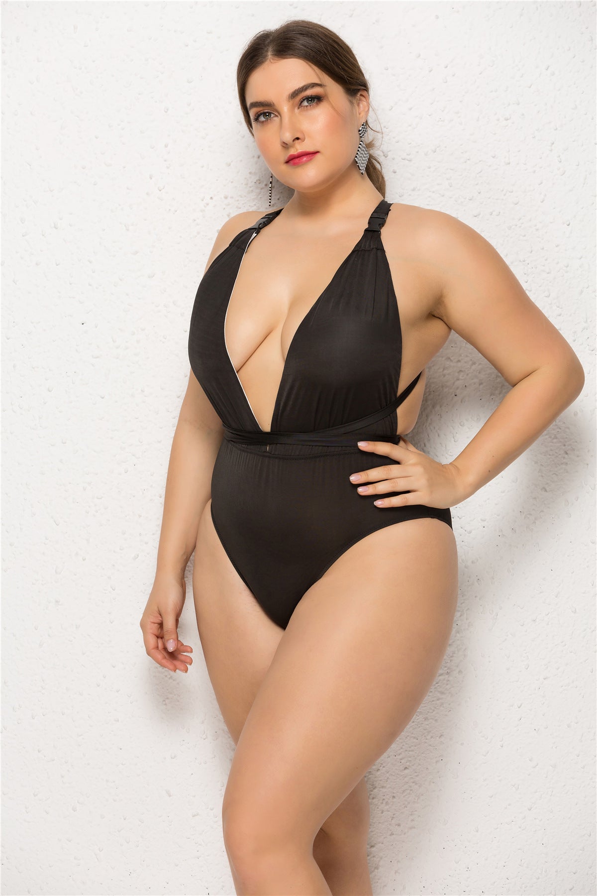 Swimsuit  | New  Plus Size One-piece Black Swimsuit | |  | thecurvestory.myshopify.com