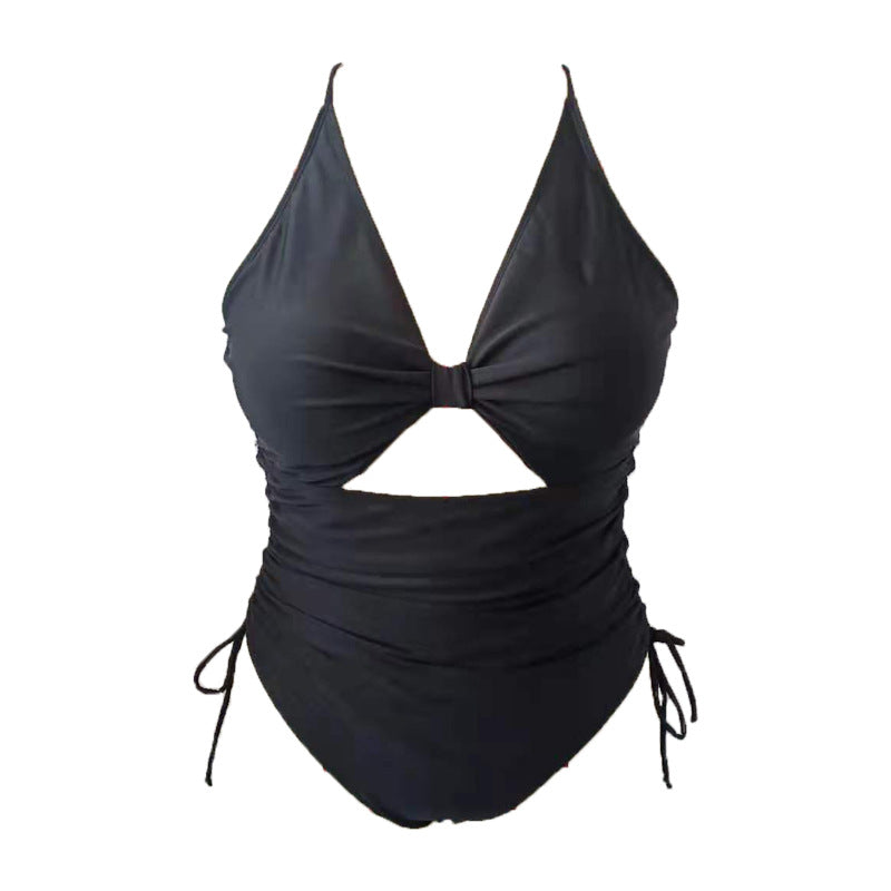 Swimsuit  | Women Plus Size  One-Piece Color Printing Swimsuit | Black |  0XL| thecurvestory.myshopify.com