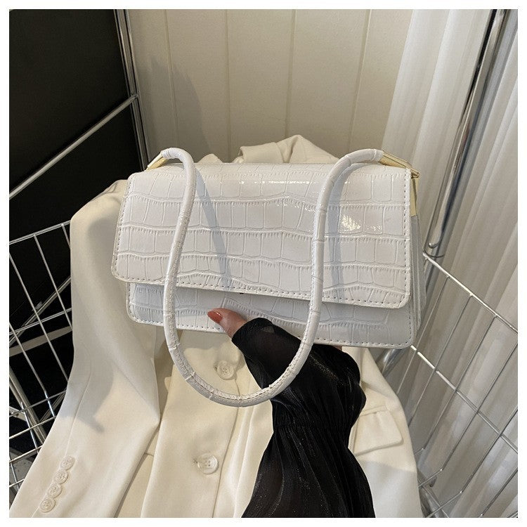 Shoulder bags  | Women Shoulder Bgas Stone Pattern Solid Color Elegant Bag | White |  | thecurvestory.myshopify.com