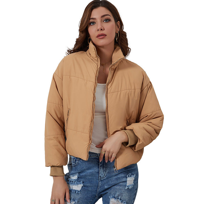 jackets  | Plus Size Casual All-matching jacket | Brown |  L| thecurvestory.myshopify.com
