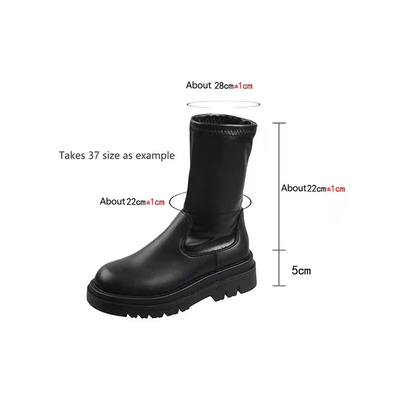 Boots  | Women Chunky Sole High Length Boots | [option1] |  [option2]| thecurvestory.myshopify.com