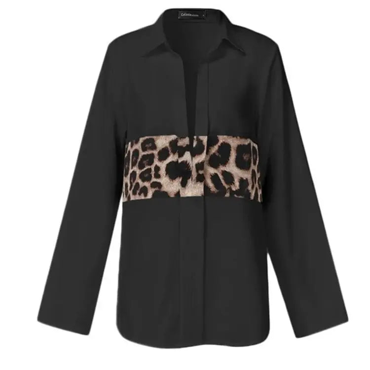 [product_type]  | Printed leopard print loose ladies shirt | [option1] |  [option2]| thecurvestory.myshopify.com