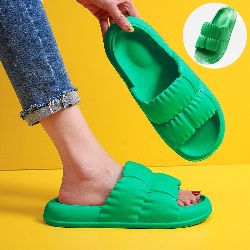 sandals  | Women Home Shoes Bathroom Slippers Soft Sole Slides Summer Beach Shoes | [option1] |  [option2]| thecurvestory.myshopify.com