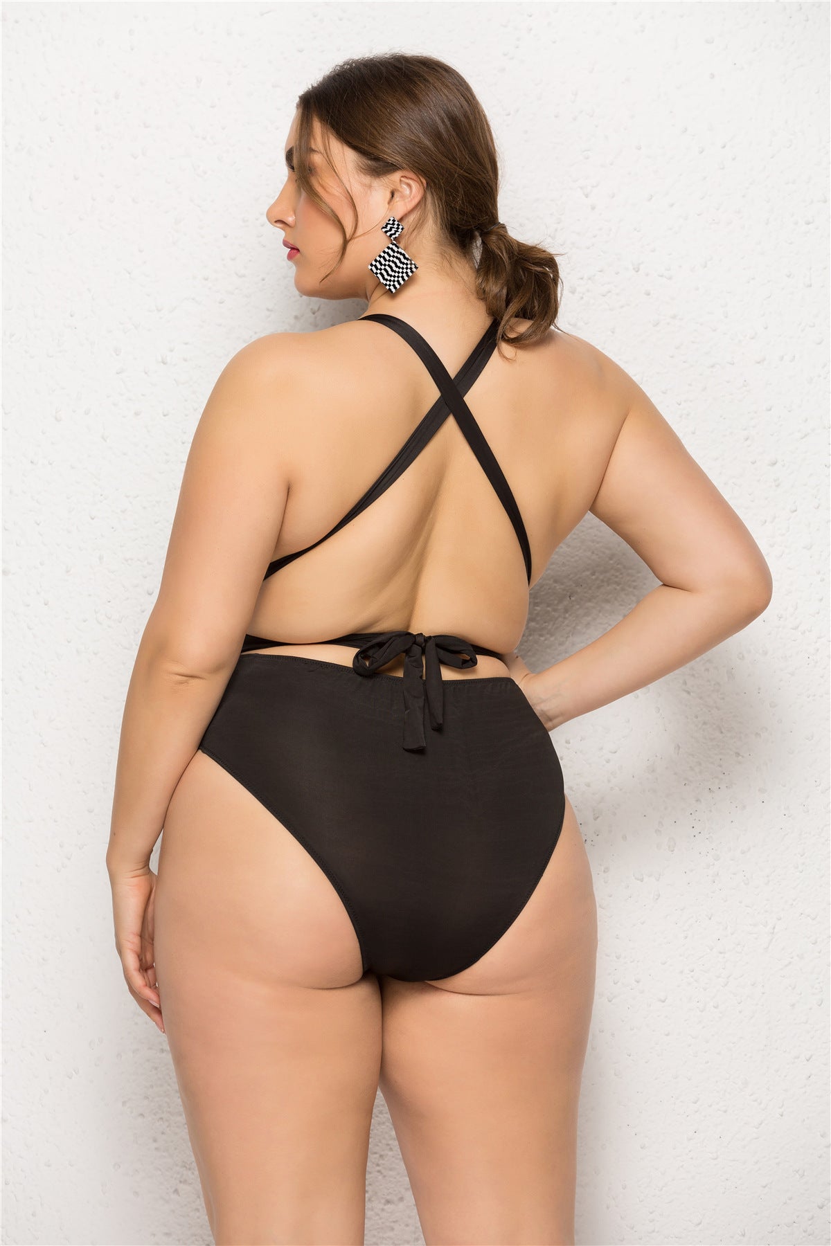 Swimsuit  | New  Plus Size One-piece Black Swimsuit | |  | thecurvestory.myshopify.com