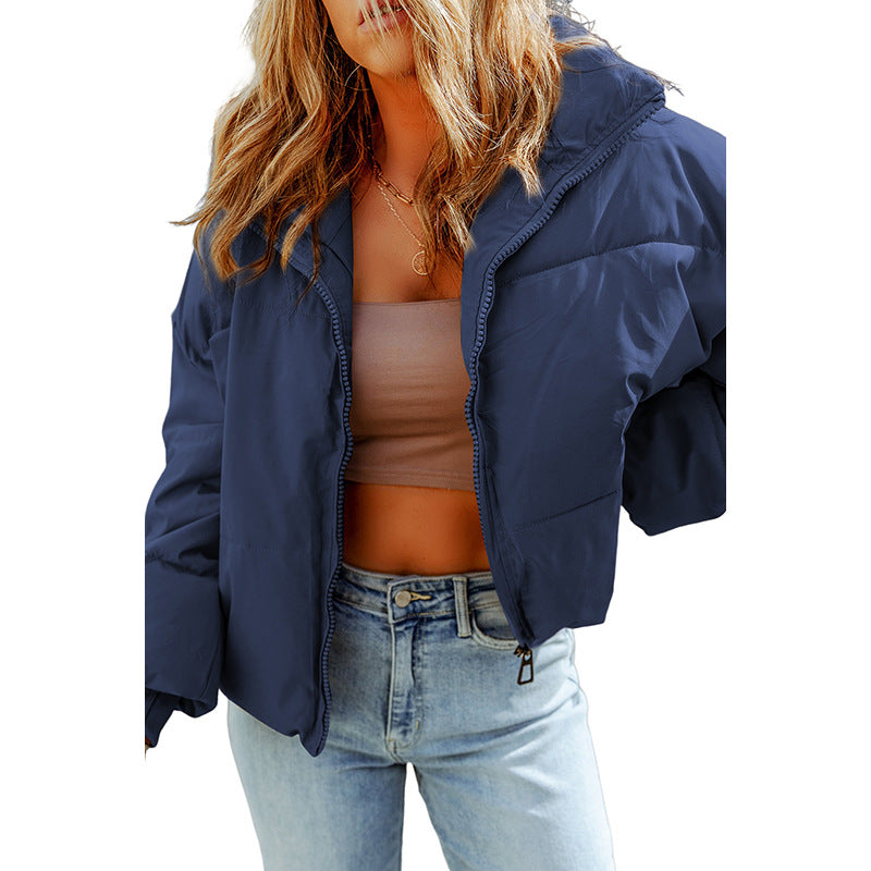 jackets  | Plus Size Casual All-matching jacket | Dark Blue |  L| thecurvestory.myshopify.com