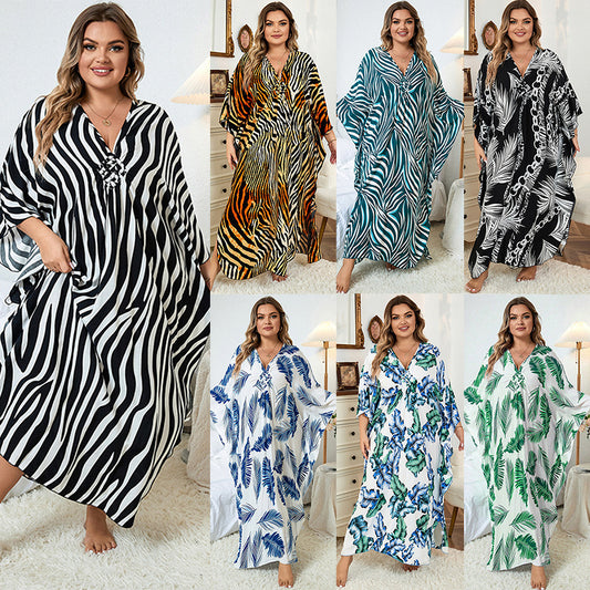 Dress  | Loose Plus Size Robe Vacation Beach Coat | |  | thecurvestory.myshopify.com