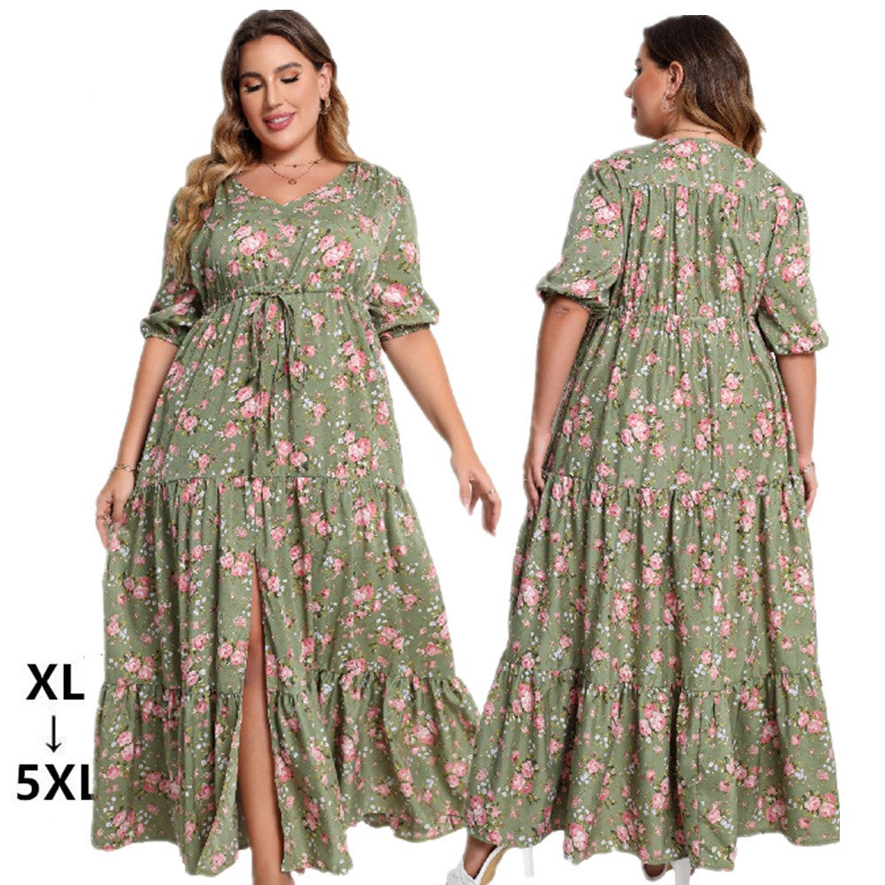 Plus size Bohemian Print Women Dress
