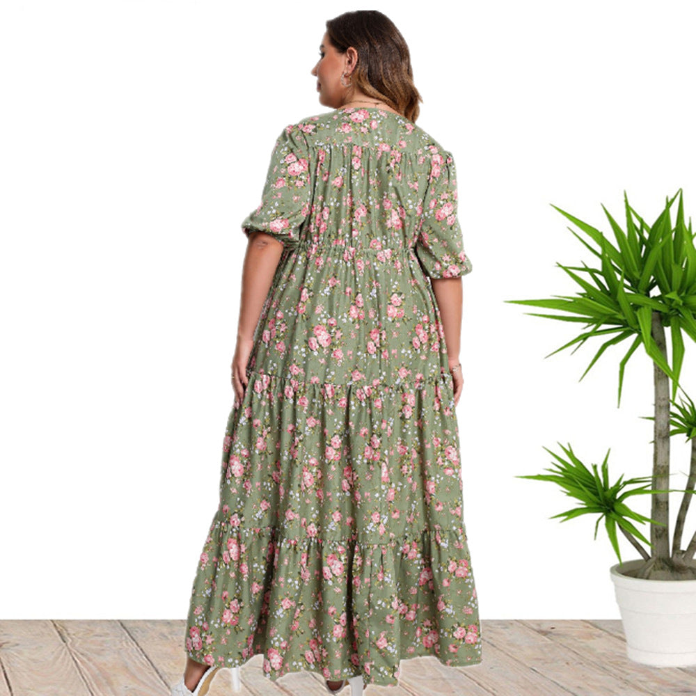 Dress  | Plus size Bohemian Print Women Dress | |  | thecurvestory.myshopify.com