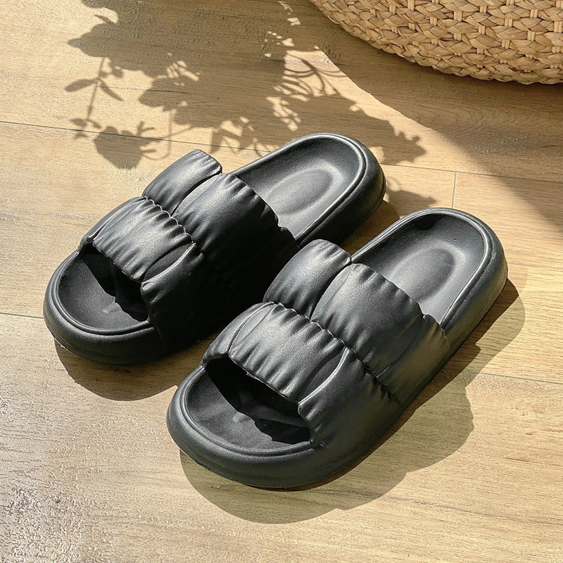 sandals  | Women Home Shoes Bathroom Slippers Soft Sole Slides Summer Beach Shoes | Cyberblack |  36and37| thecurvestory.myshopify.com