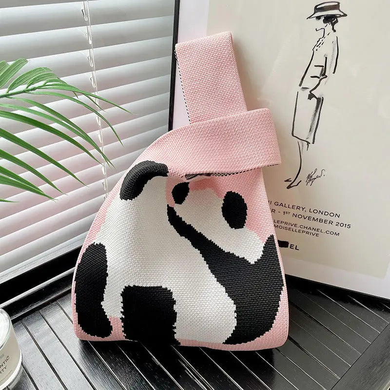 Knitted Cute Panda  Handbag - Image #56