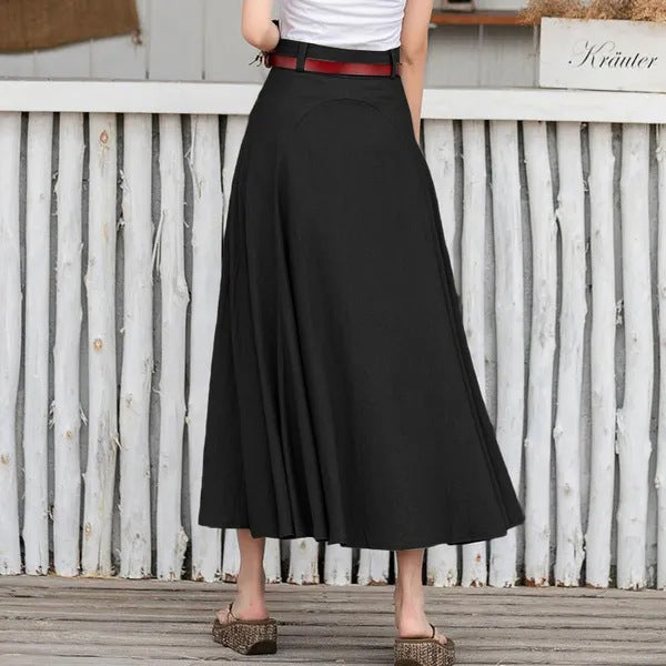 Skirt  | Plus Size Womens A-line High Waist Skirt | [option1] |  [option2]| thecurvestory.myshopify.com