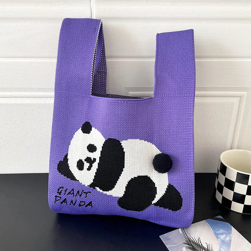 Knitted Cute Panda  Handbag - Image #52
