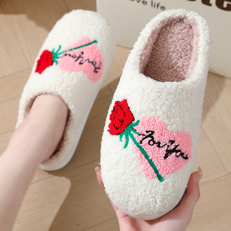 Slippers  | Women's Home Slippers Fashion Plush House Shoes For Valentine's Day | |  | thecurvestory.myshopify.com