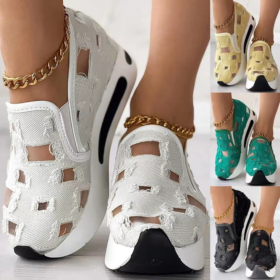 Women Hollow Out Canvas fashion sneakers
