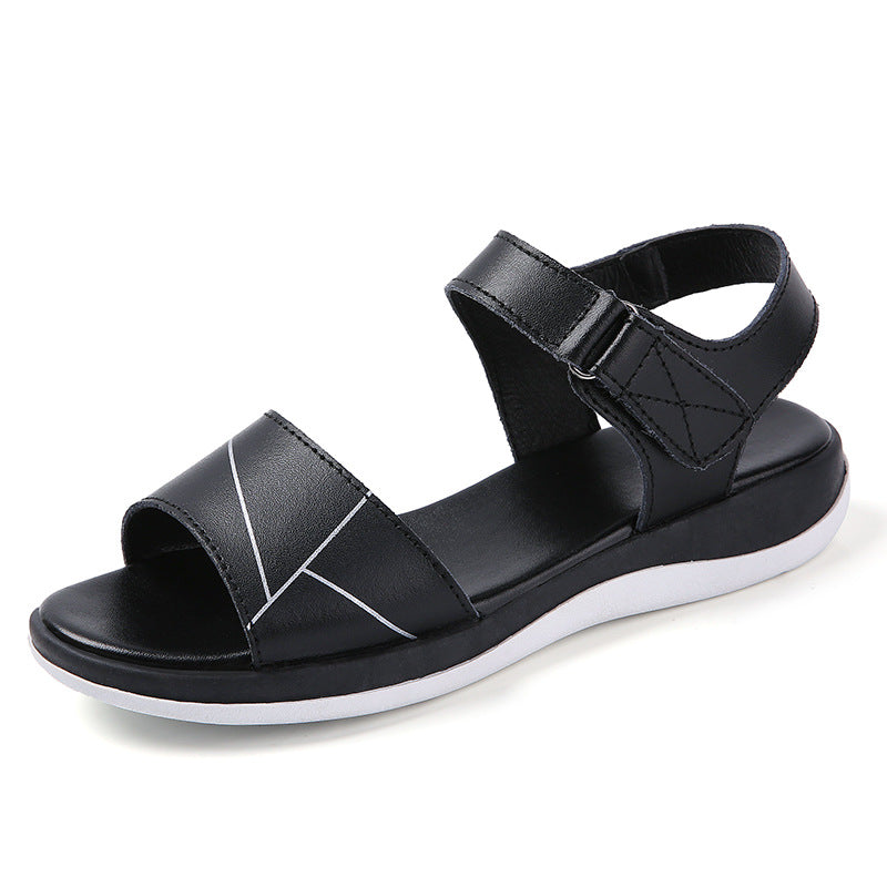 Platform sandals  | Women simple wedge Fashionable Sandals | Black |  35| thecurvestory.myshopify.com