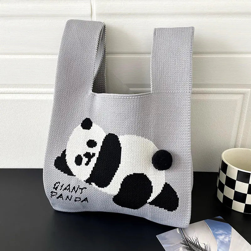 Knitted Cute Panda  Handbag - Image #5