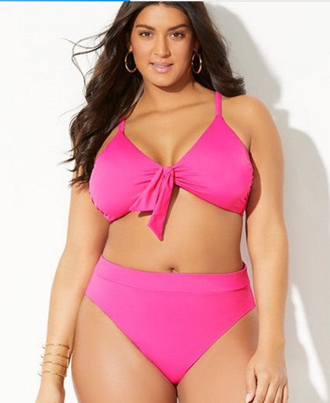 Swimsuit  | Plus Size Women's two piece Swimsuit Bikini | Rose Red |  2XL| thecurvestory.myshopify.com