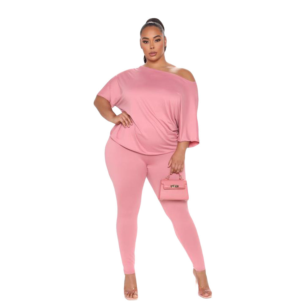 co-ord sets  | Women Plus Size Casual Backless Solid Color Co-ord Set | |  | thecurvestory.myshopify.com