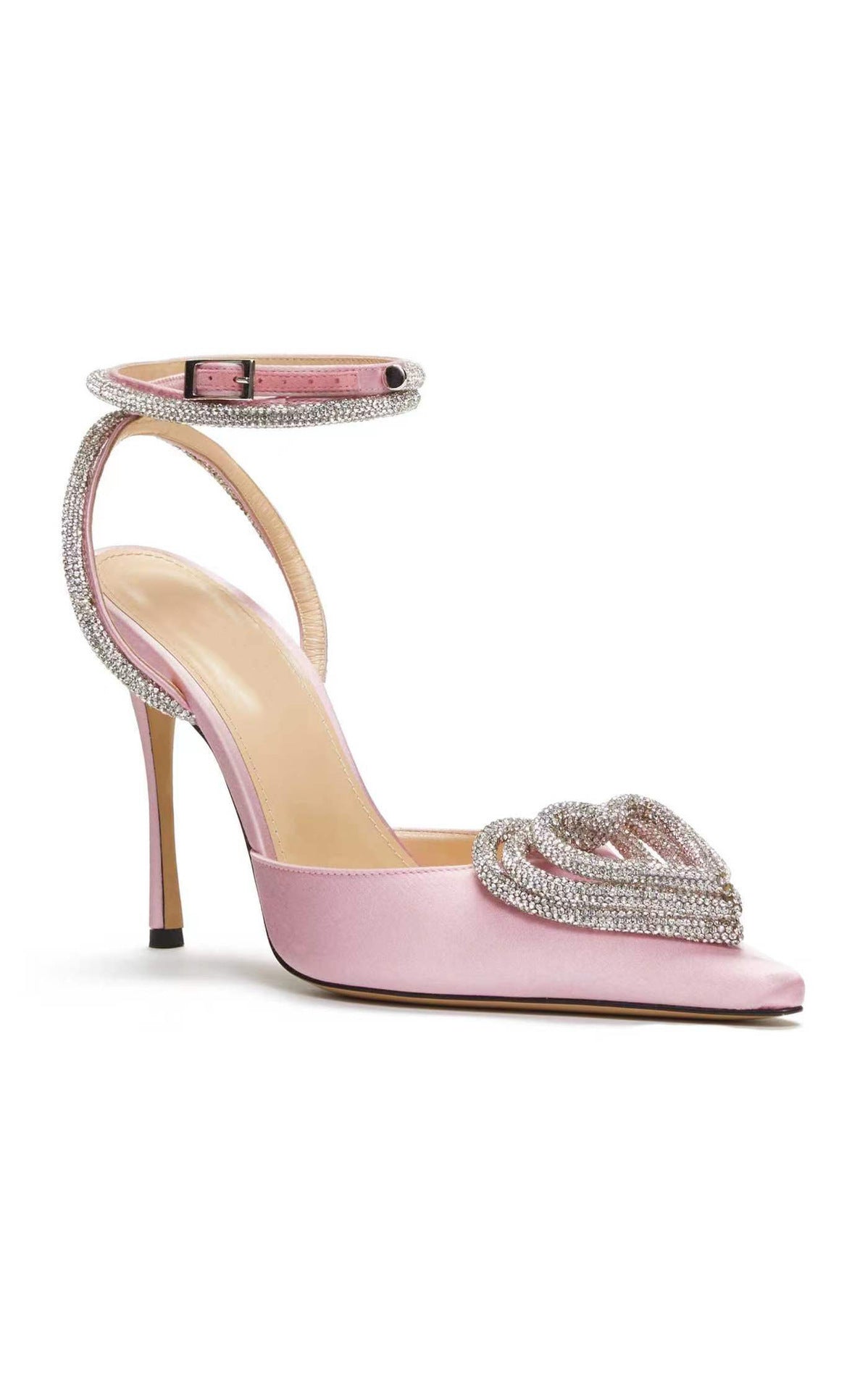 Heeled Sandals  | Women's Fashionable All-match Heart-shaped Rhinestone heeled Sandals | |  | thecurvestory.myshopify.com