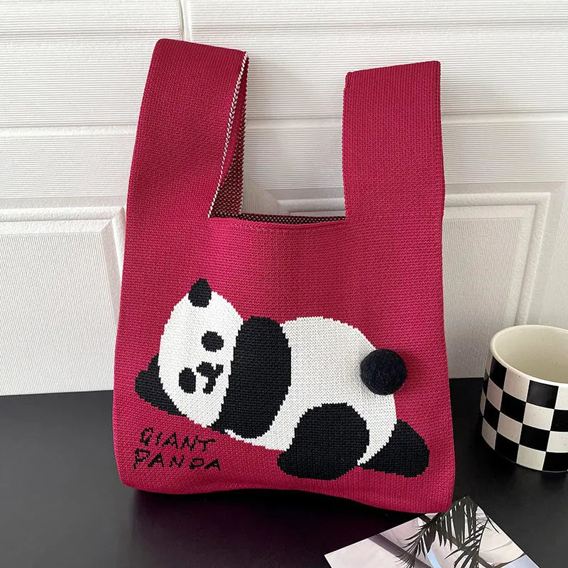 Knitted Cute Panda  Handbag - Image #8