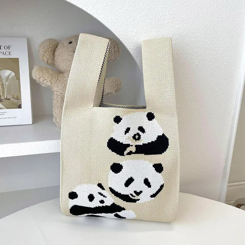 Knitted Cute Panda  Handbag - Image #11