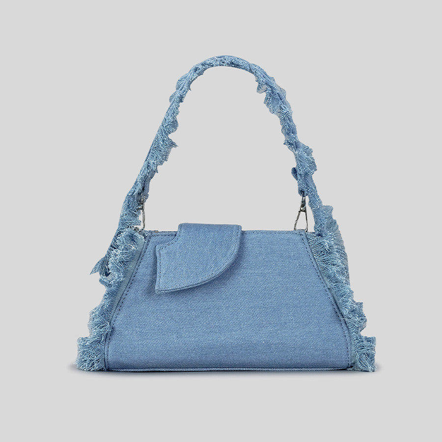 Shoulder bags  | Women's Fashion Denim Canvas Underarm Bag | Blue |  [option2]| thecurvestory.myshopify.com