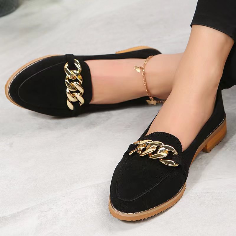 loafers  | Women Large Sizes Buckle Loafers | Black |  35| thecurvestory.myshopify.com