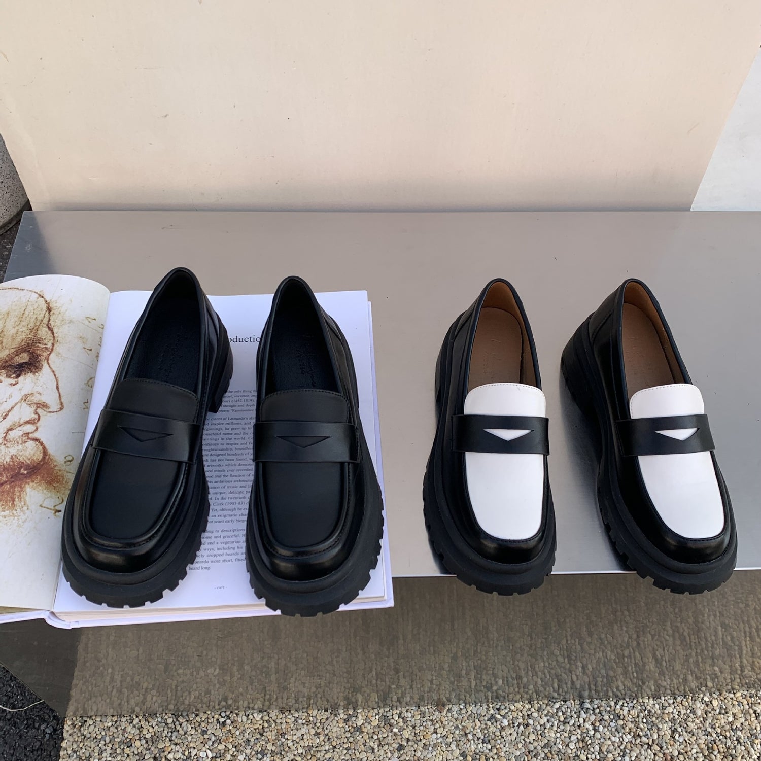 loafers  | Women Chunky heel Almond toe Loafers | [option1] |  [option2]| thecurvestory.myshopify.com