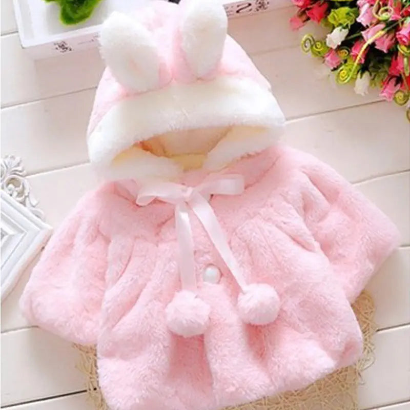Girl Jacket  | Infant Rabbit Hood Coat | thecurvestory.myshopify.com