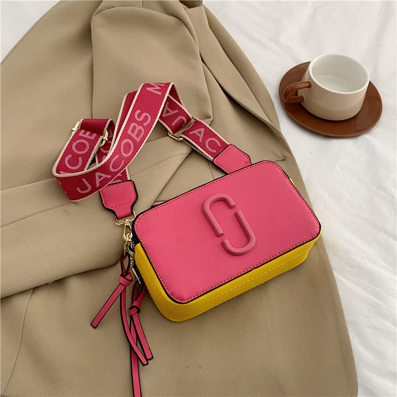 Shoulder bags  | Stylish Crossbody Bag with Fashionable Wide Shoulder Strap - Versatile Small Square Bag for All Occasions | Rose Red |  | thecurvestory.myshopify.com