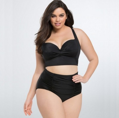 Swimsuit  | New bikini swimsuit Plus size retro Swimsuit Bikini | black |  XL| thecurvestory.myshopify.com