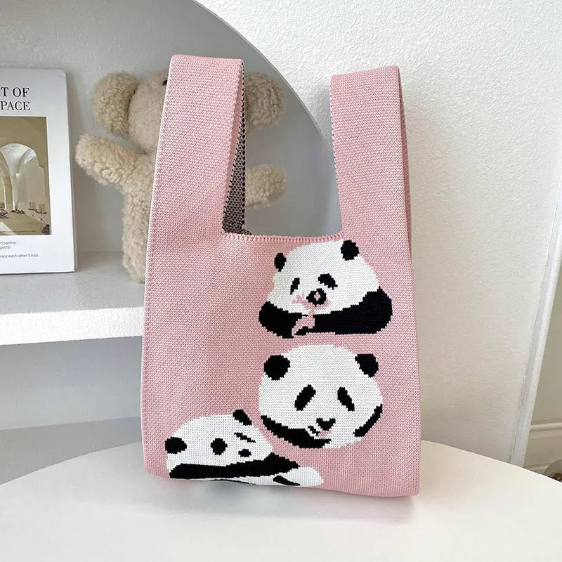 Knitted Cute Panda  Handbag - Image #58