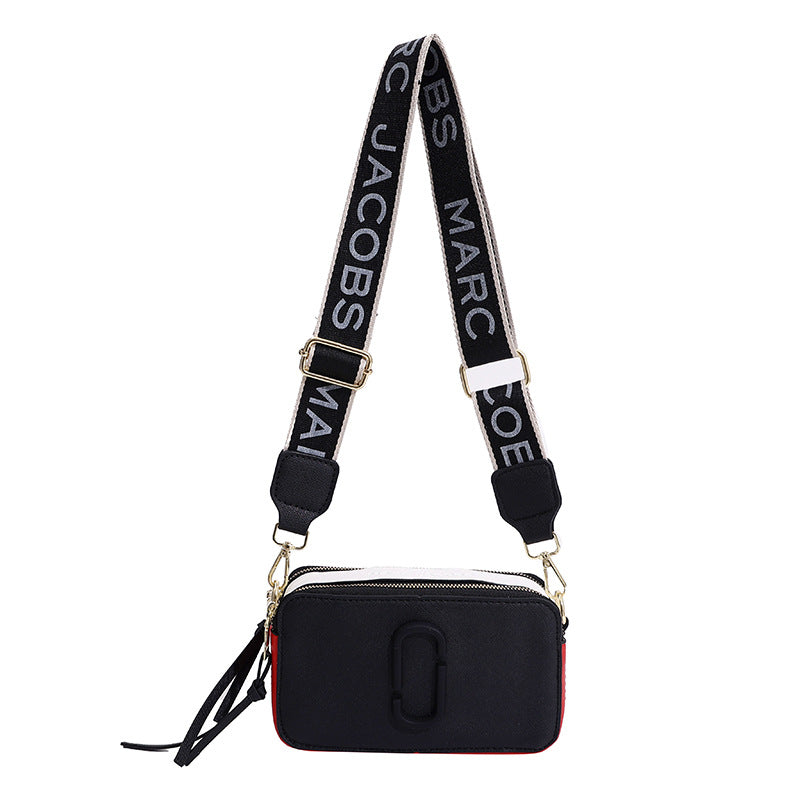Stylish Crossbody Bag with Fashionable Wide Shoulder Strap - Versatile Small Square Bag for All Occasions