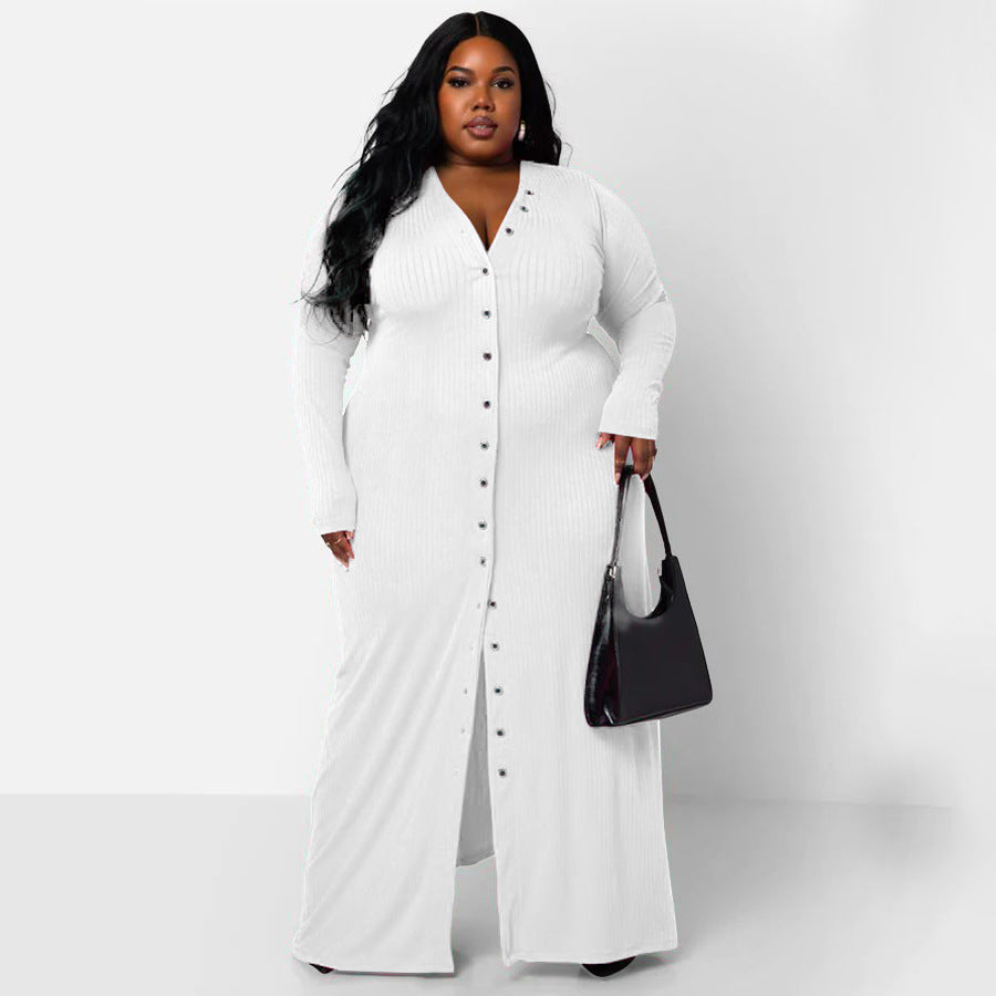 dresses  | Plus Size Women's Sunken Stripe Split Dress | |  | thecurvestory.myshopify.com