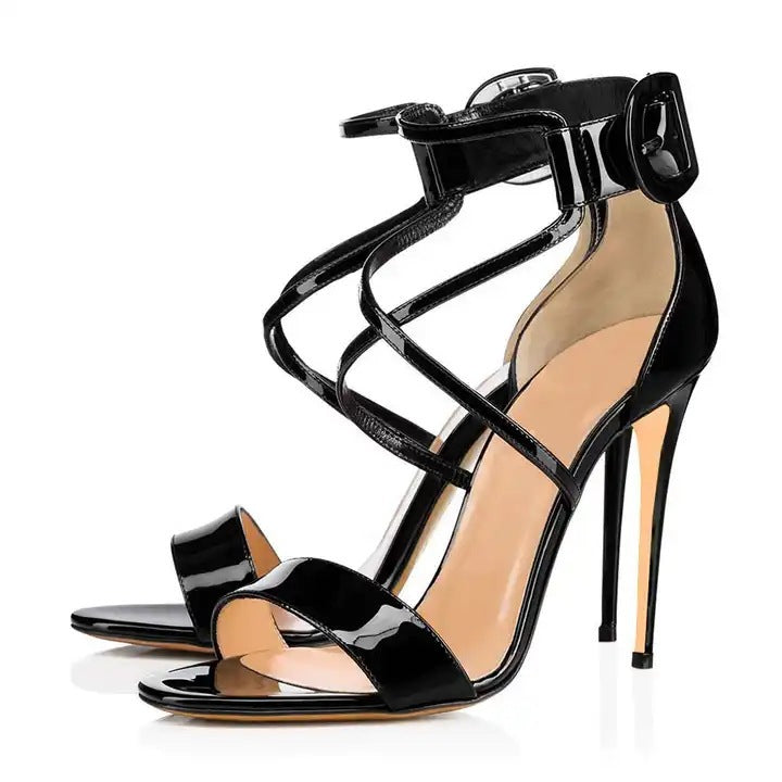 Heeled Sandals  | Women Colorful Sweet Prince Party Dress High Heels | Black |  35| thecurvestory.myshopify.com