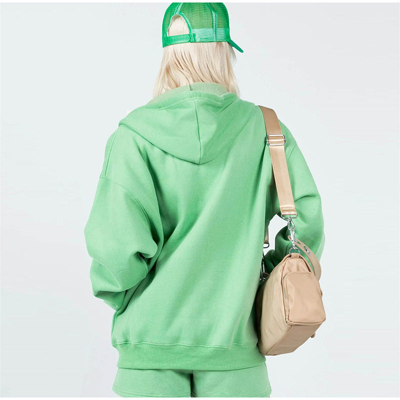 co-ord sets  | Loose Hooded Sportswear Jogger Pants Women's Suit | Green |  S| thecurvestory.myshopify.com