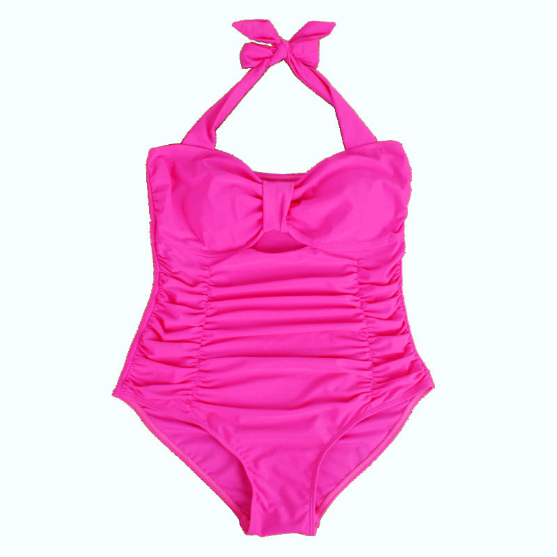 Swimsuit  | Women Plus Size Solid Color Pleating One-piece Swimsuit | |  | thecurvestory.myshopify.com