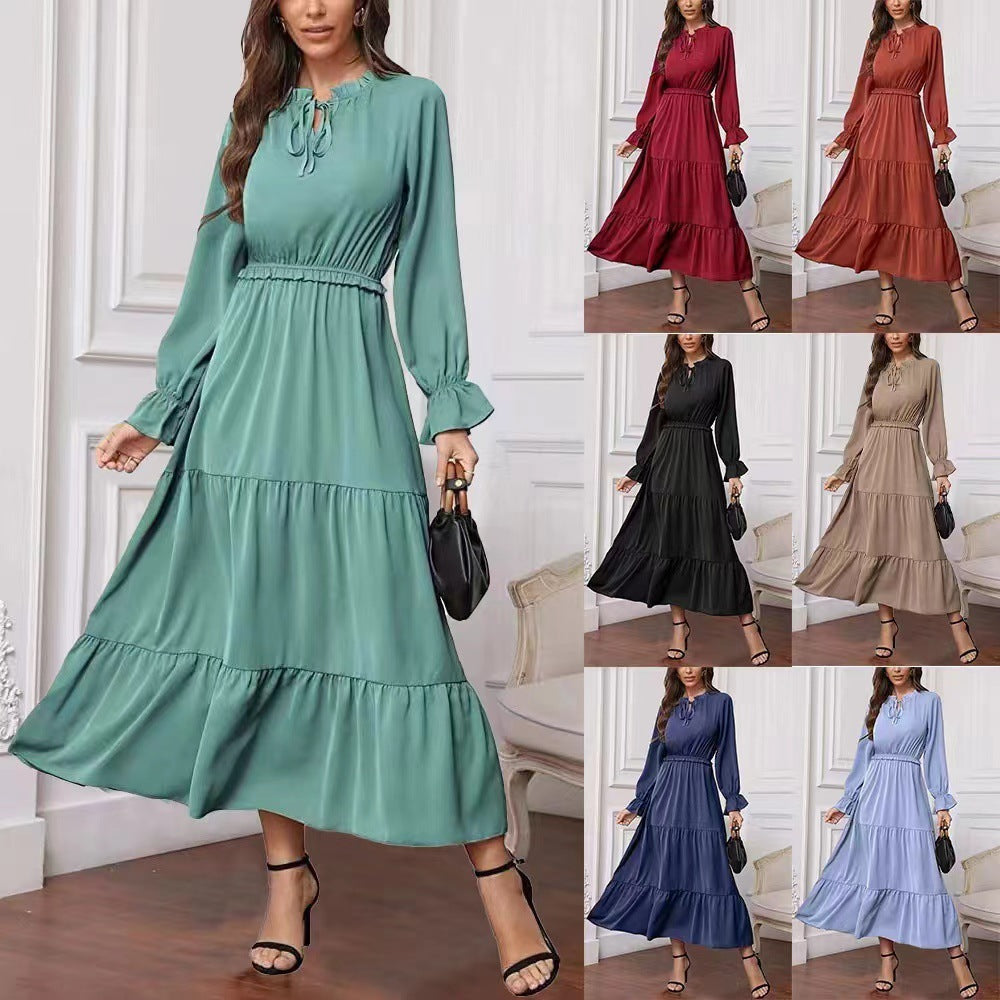 dresses  | Women Plus size long sleeves maxi dress | |  | thecurvestory.myshopify.com