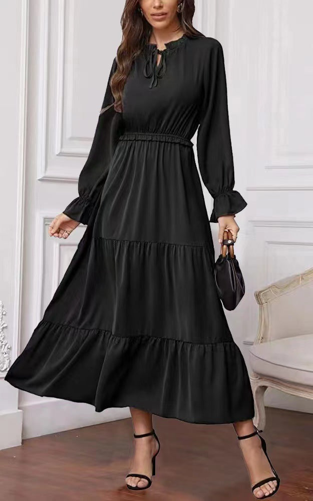dresses  | Women Plus size long sleeves maxi dress | Black |  2XL| thecurvestory.myshopify.com
