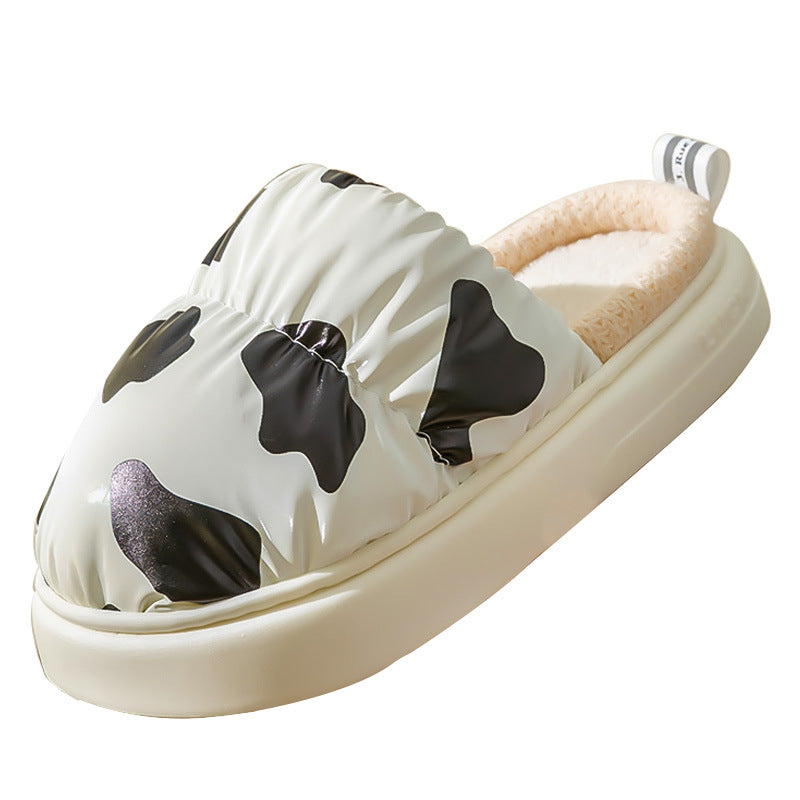 Slippers  | Women Cow print chunky Mule Slip-ons | [option1] |  [option2]| thecurvestory.myshopify.com