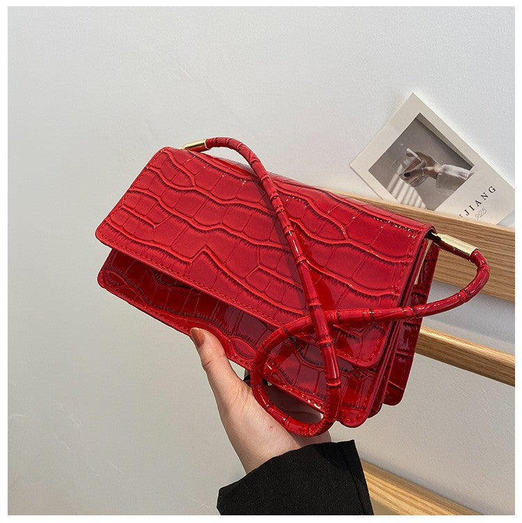 Shoulder bags  | Women Shoulder Bgas Stone Pattern Solid Color Elegant Bag | Red |  | thecurvestory.myshopify.com