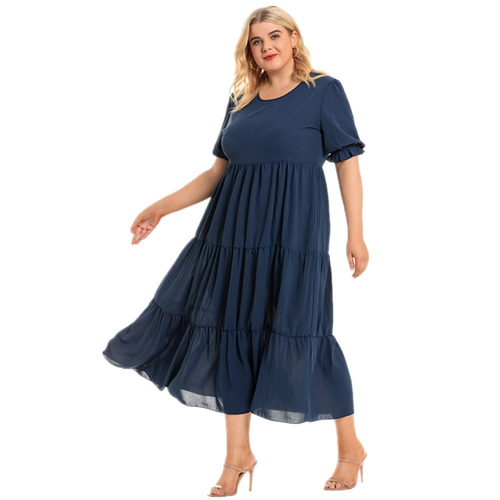 Dress  | Plus Size Short-sleeve One-piece Dress For Women | |  | thecurvestory.myshopify.com