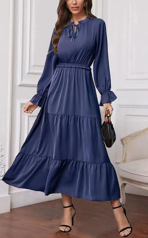 Women Plus size long sleeves maxi dress
