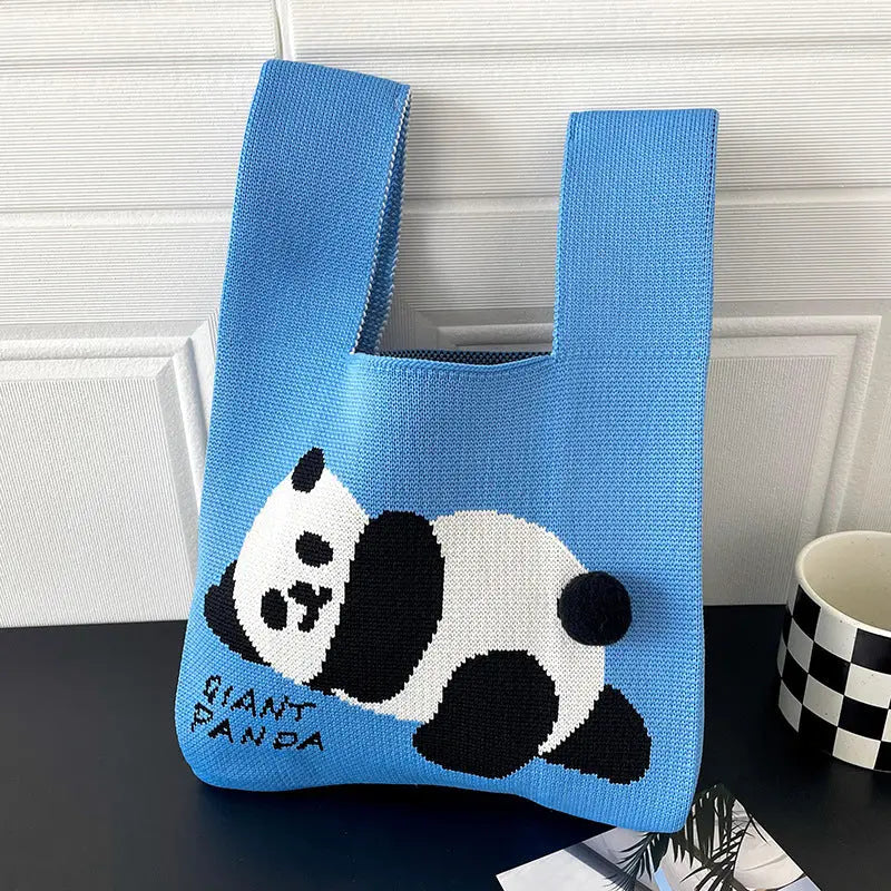 Knitted Cute Panda  Handbag - Image #3