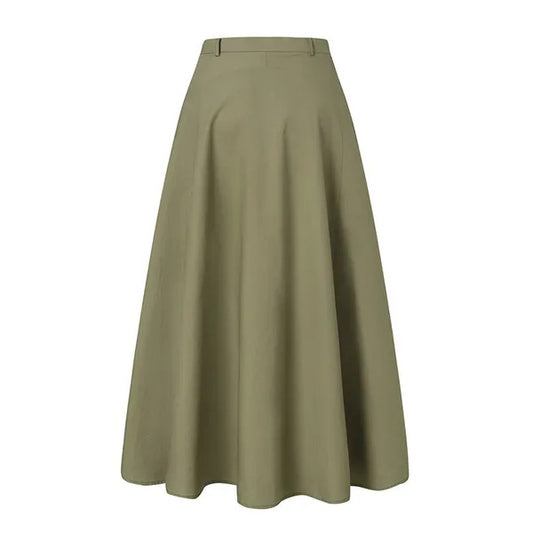 Plus Size Womens A-line High Waist Skirt