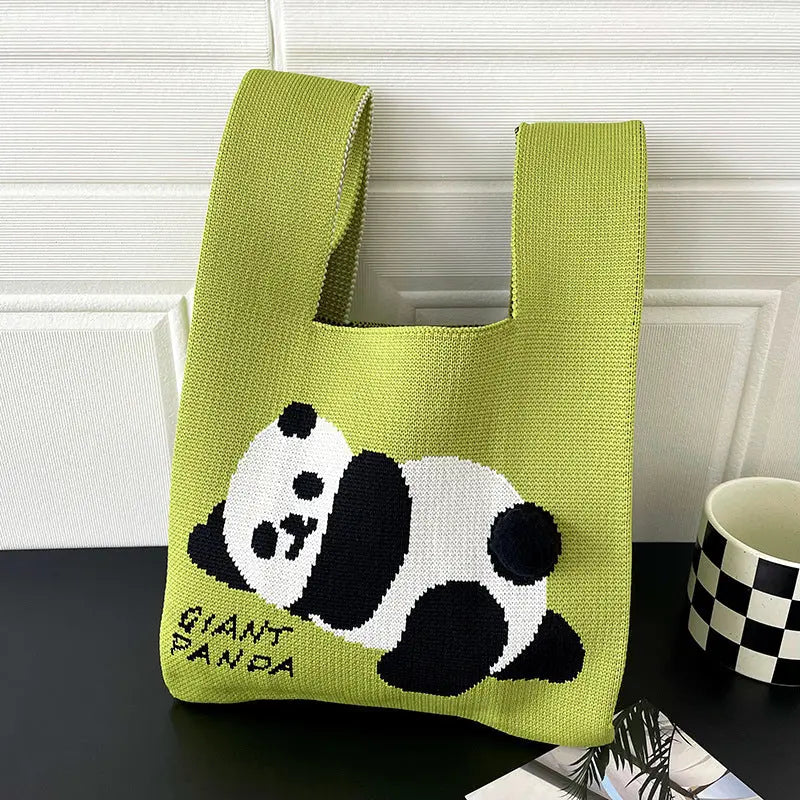 Knitted Cute Panda  Handbag - Image #47
