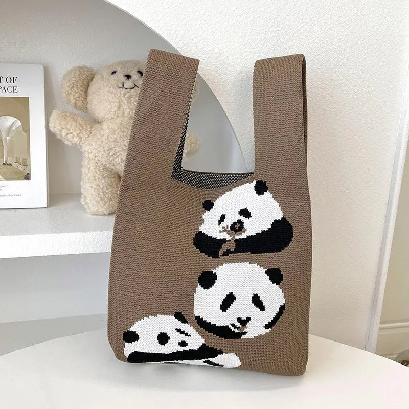 Knitted Cute Panda  Handbag - Image #25