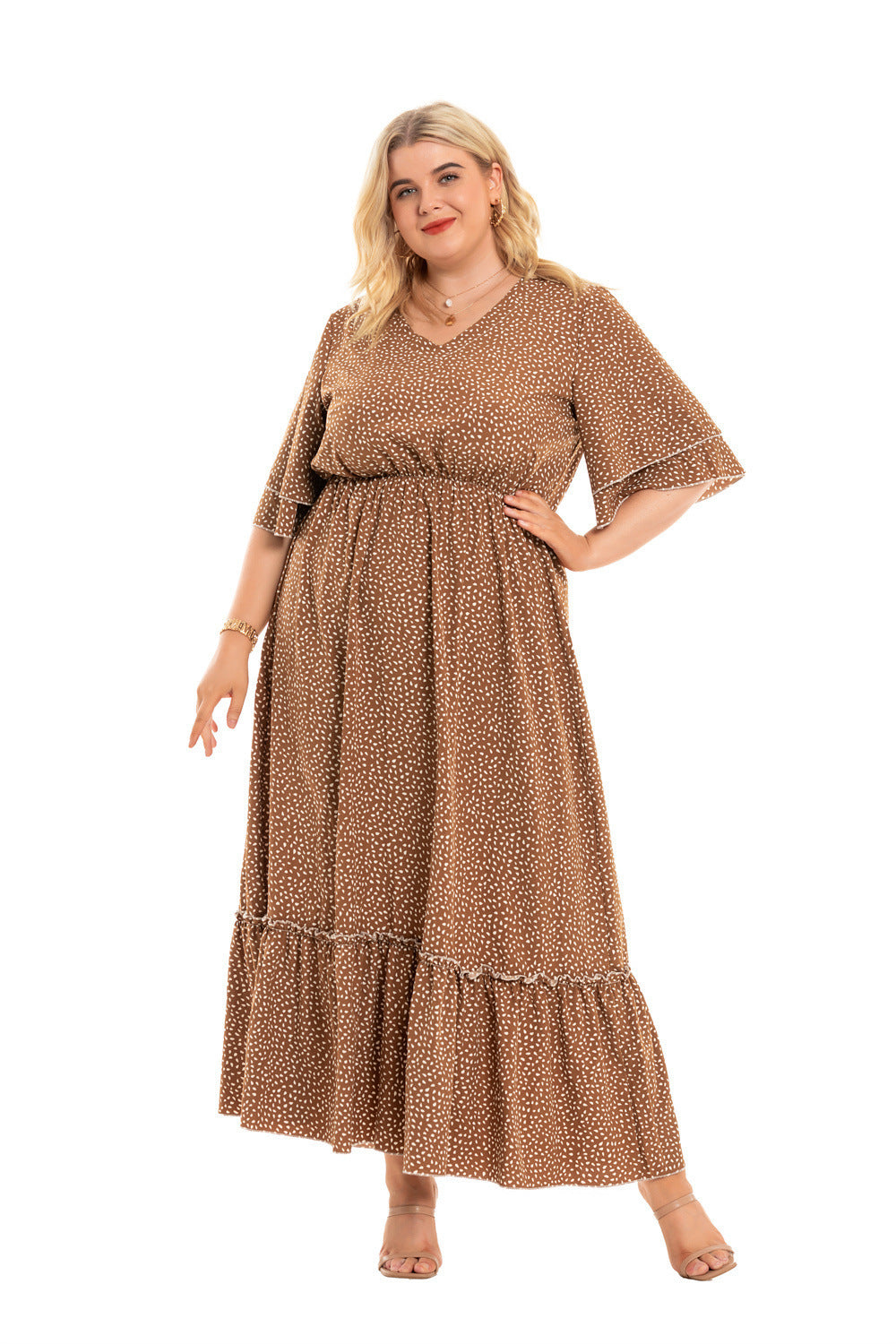 Dress  | Bohemian Plus Size Women's Fashion Polka Dot Dress Women | |  | thecurvestory.myshopify.com