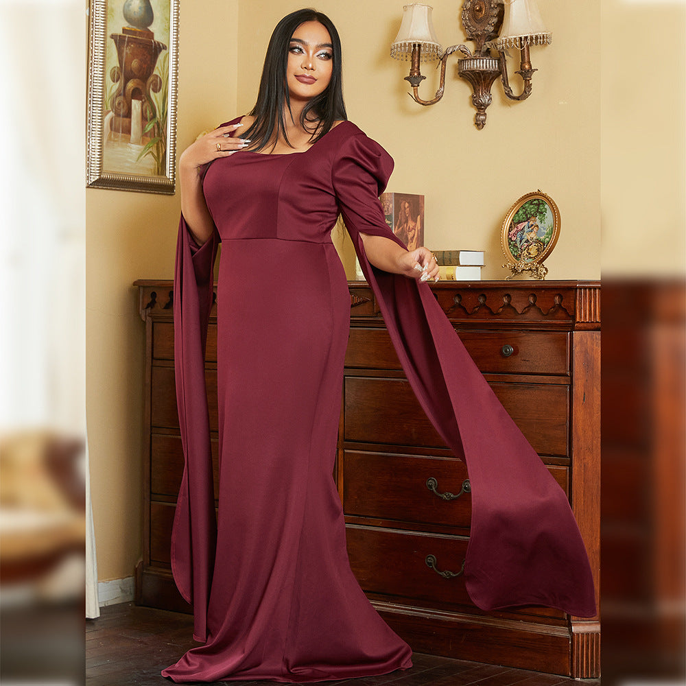 Dress  | Plus Size Women Clothing Long Sleeve Square-neck Dress | |  | thecurvestory.myshopify.com