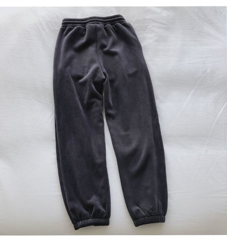 Pants  | Women fleece track pants | Gray Fleece Lining |  L| thecurvestory.myshopify.com